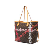 ルイ ヴィトン モノグラム ベイ ネヴァーフルMM トートバッグ M41991 ブラウン ピンク PVC レザー レディース LOUIS VUITTON 【中古】